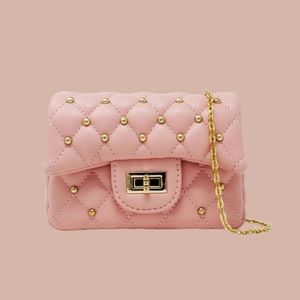 ZOMI GEMS Classic Quilted Stud Flap Mini Handbag